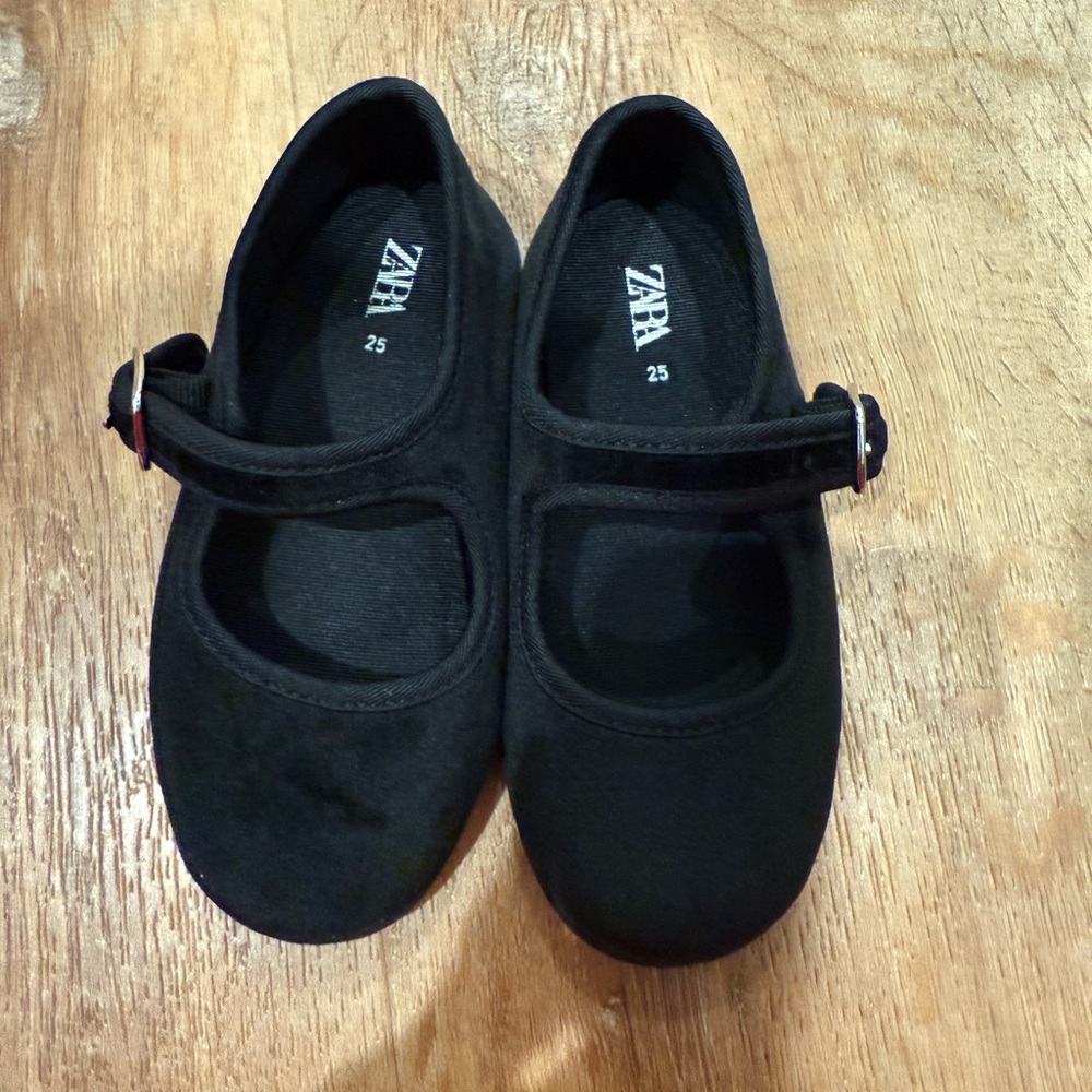 Zara Kids Classic Black Dress Shoes